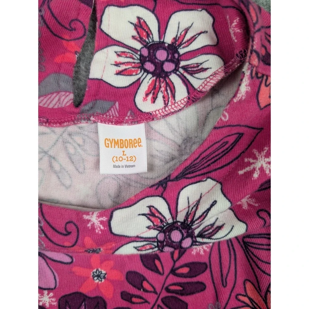 Gymboree Girls Pink Floral Short Sleeve Shift Dress‎ Size L 10-12